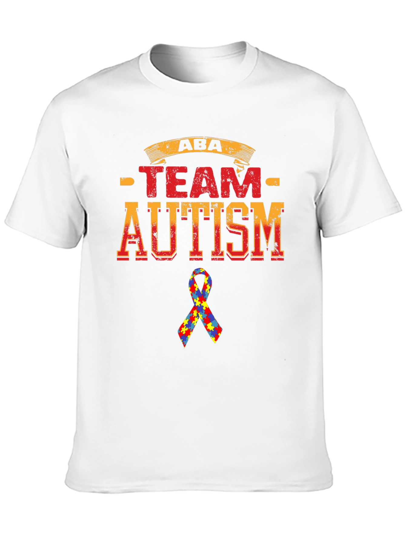 ABA Team Autism Puzzle Ribbon T-Shirt