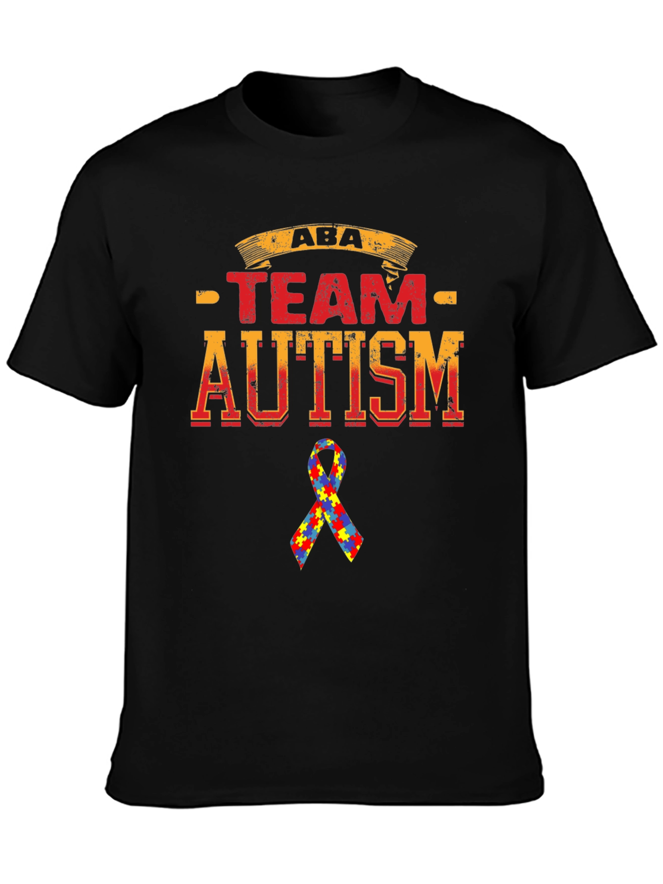 ABA Team Autism Puzzle Ribbon T-Shirt