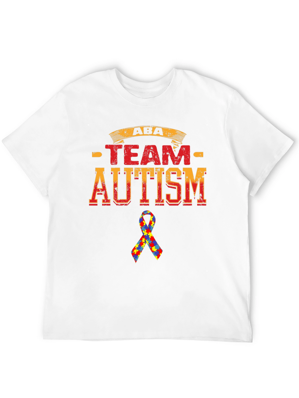 ABA Team Autism Puzzle Ribbon T-Shirt