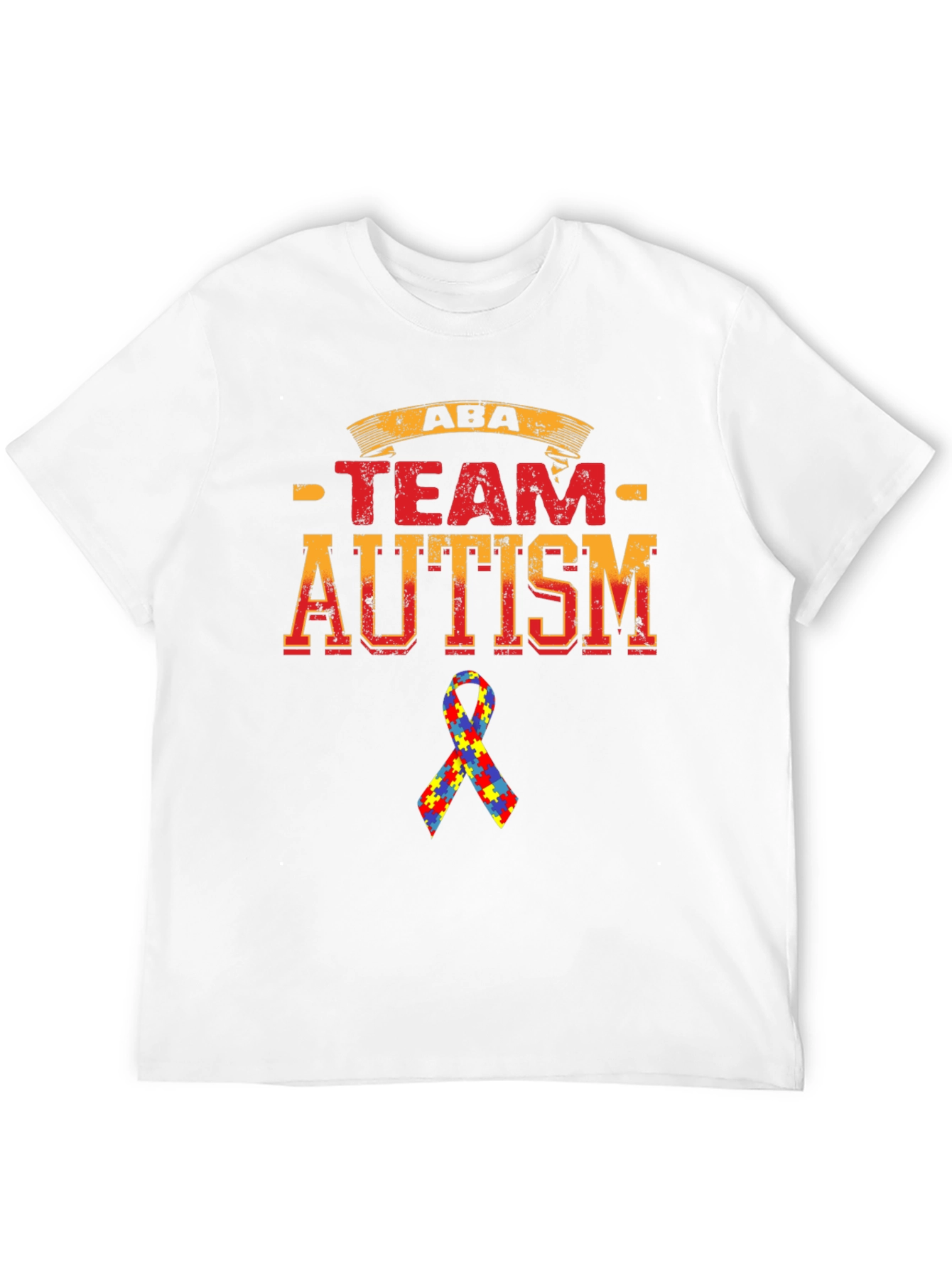 ABA Team Autism Puzzle Ribbon T-Shirt