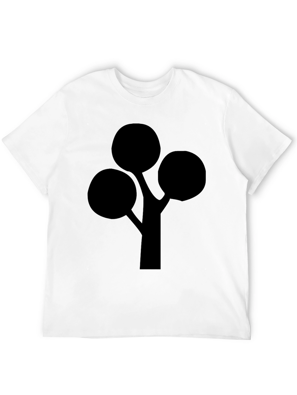 Modern Abstract Tree Graphic Black T-Shirt