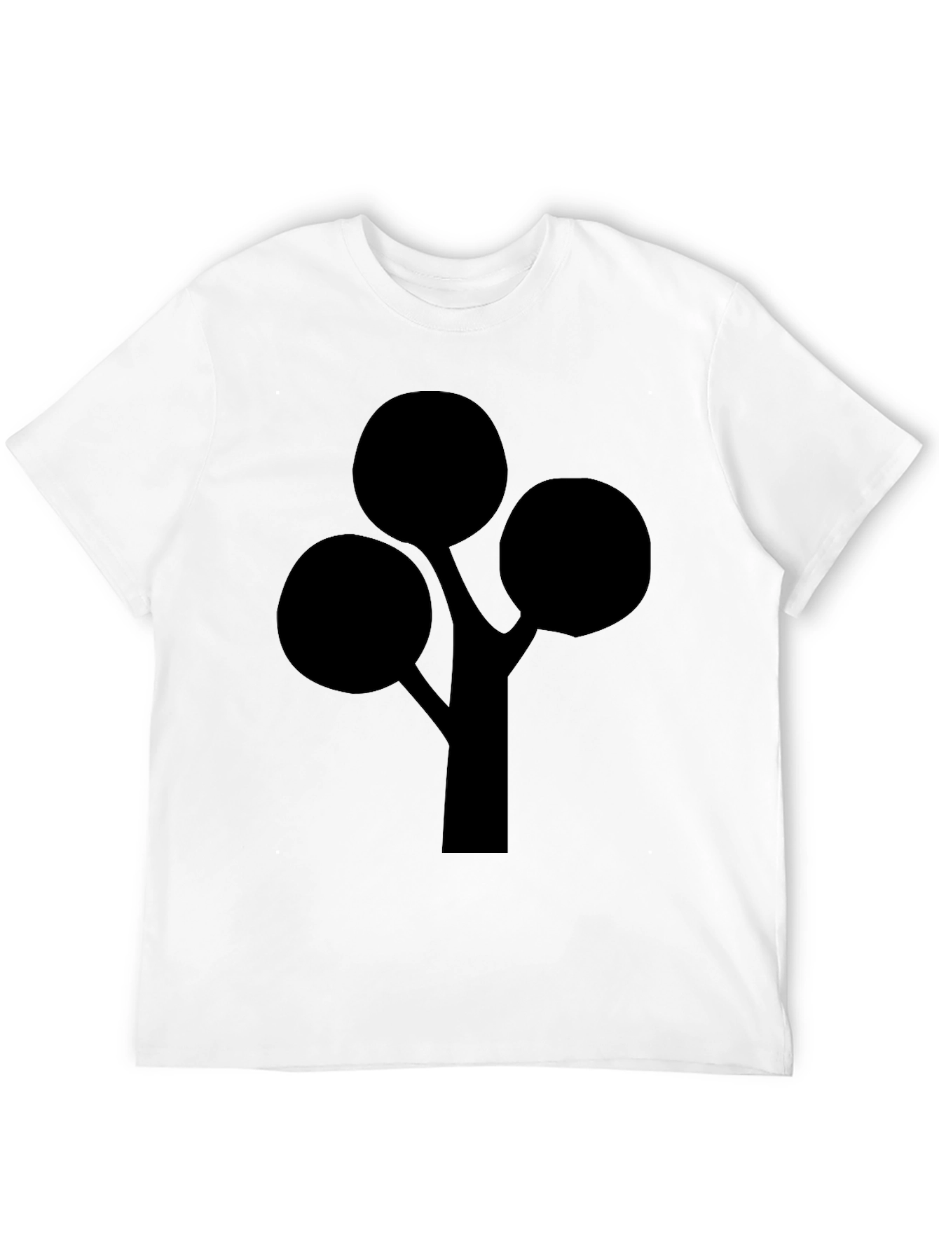 Modern Abstract Tree Graphic Black T-Shirt