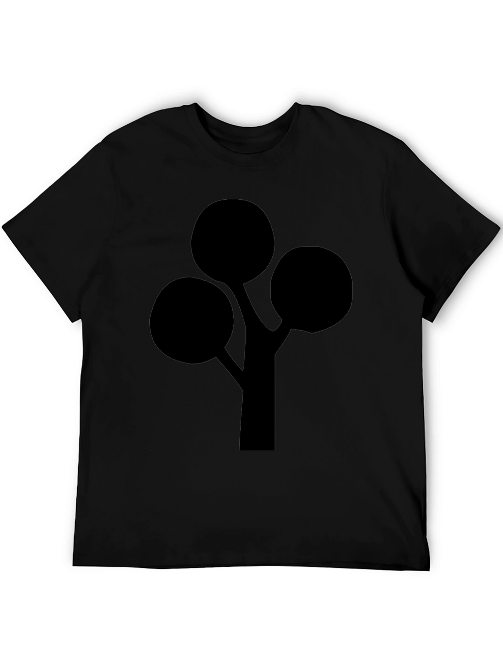 Modern Abstract Tree Graphic Black T-Shirt