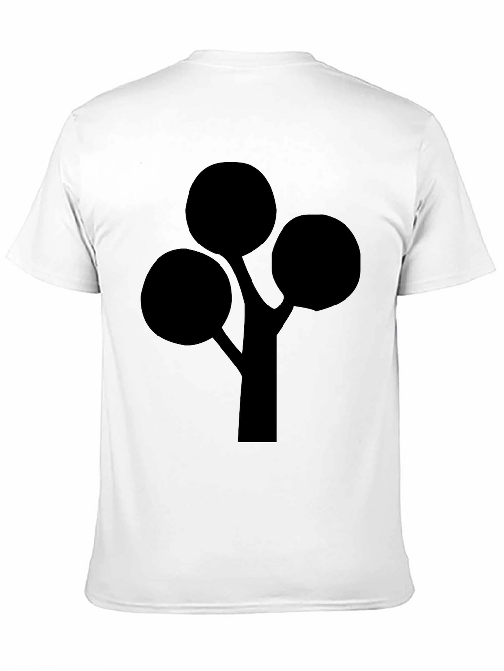 Modern Abstract Tree Graphic Black T-Shirt