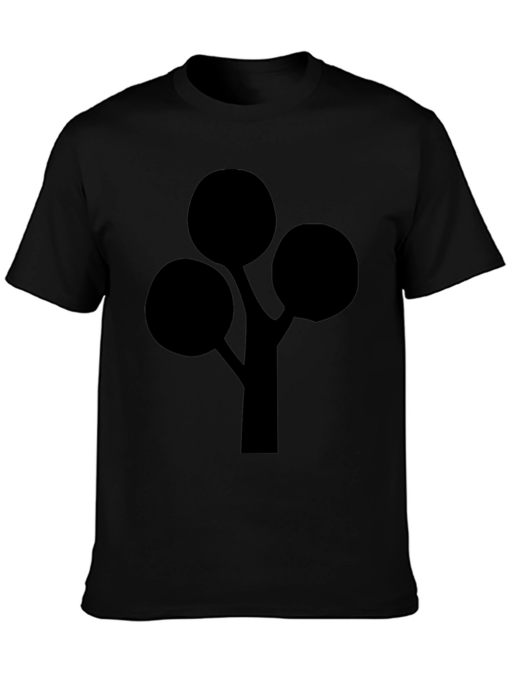 Modern Abstract Tree Graphic Black T-Shirt
