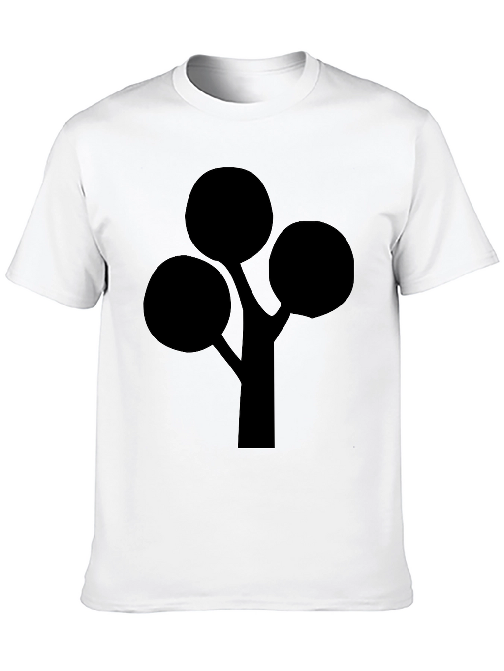 Modern Abstract Tree Graphic Black T-Shirt