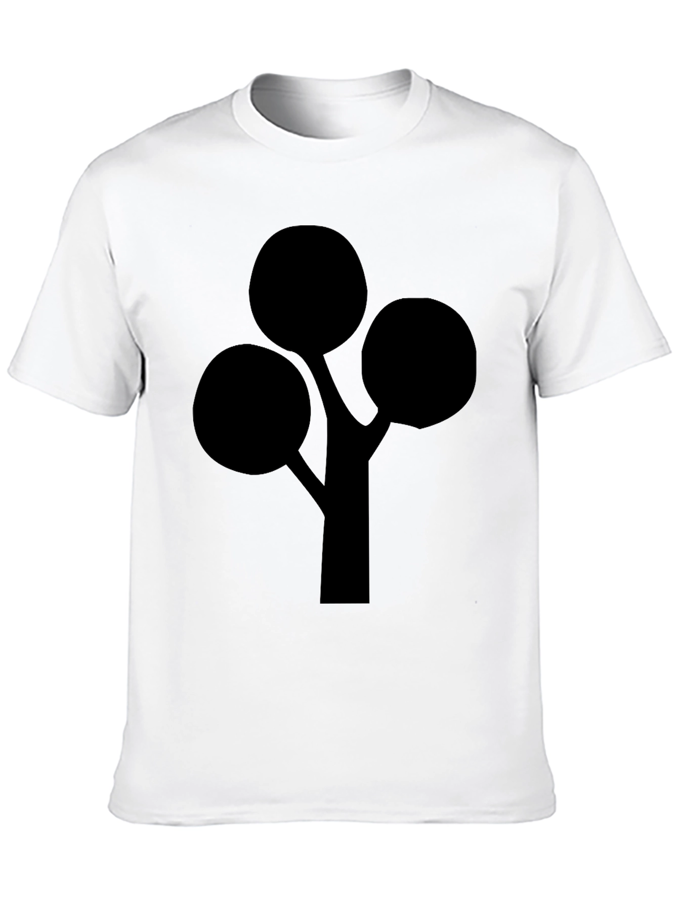 Modern Abstract Tree Graphic Black T-Shirt