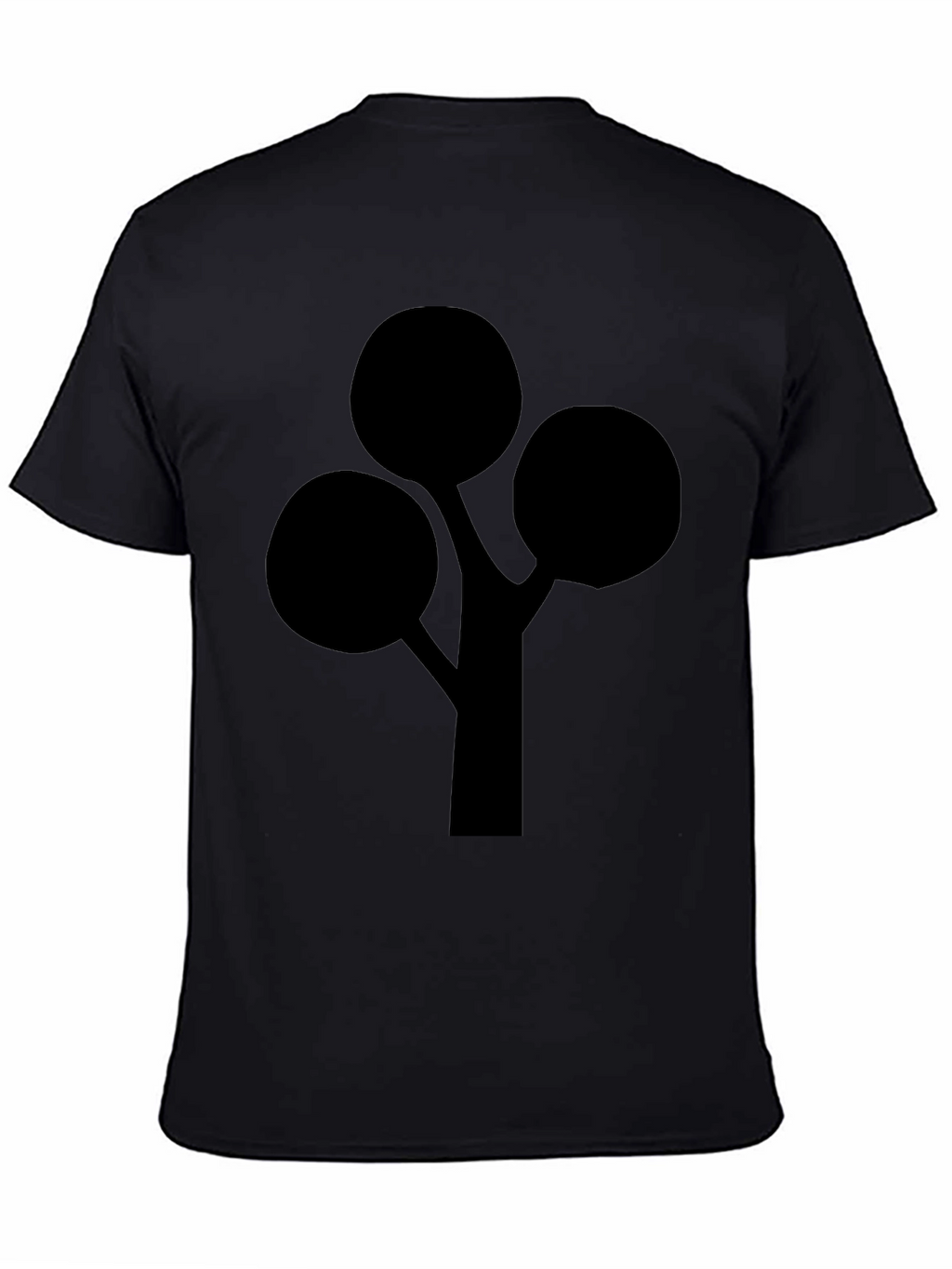 Modern Abstract Tree Graphic Black T-Shirt