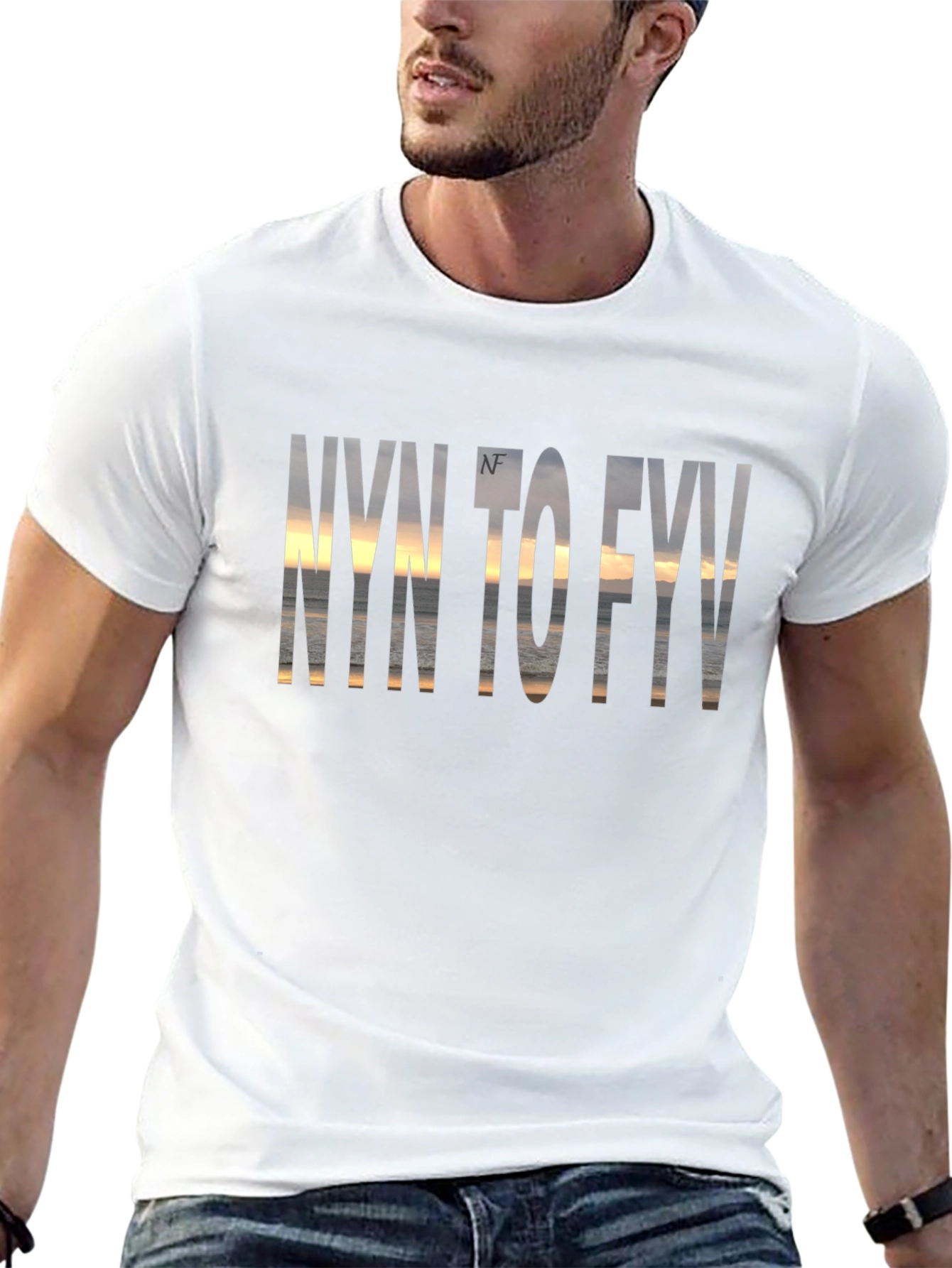 NYN to FYV Graphic Print Black T-Shirt