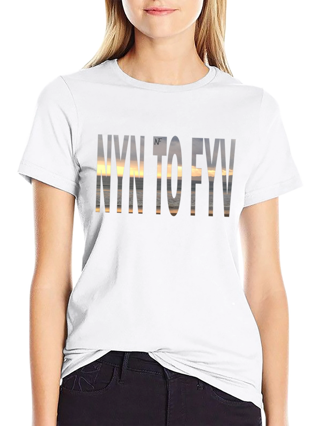 NYN to FYV Graphic Print Black T-Shirt