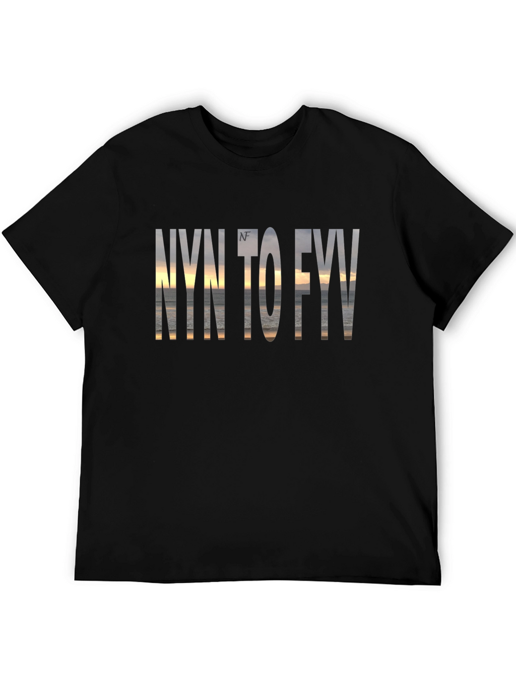 NYN to FYV Graphic Print Black T-Shirt