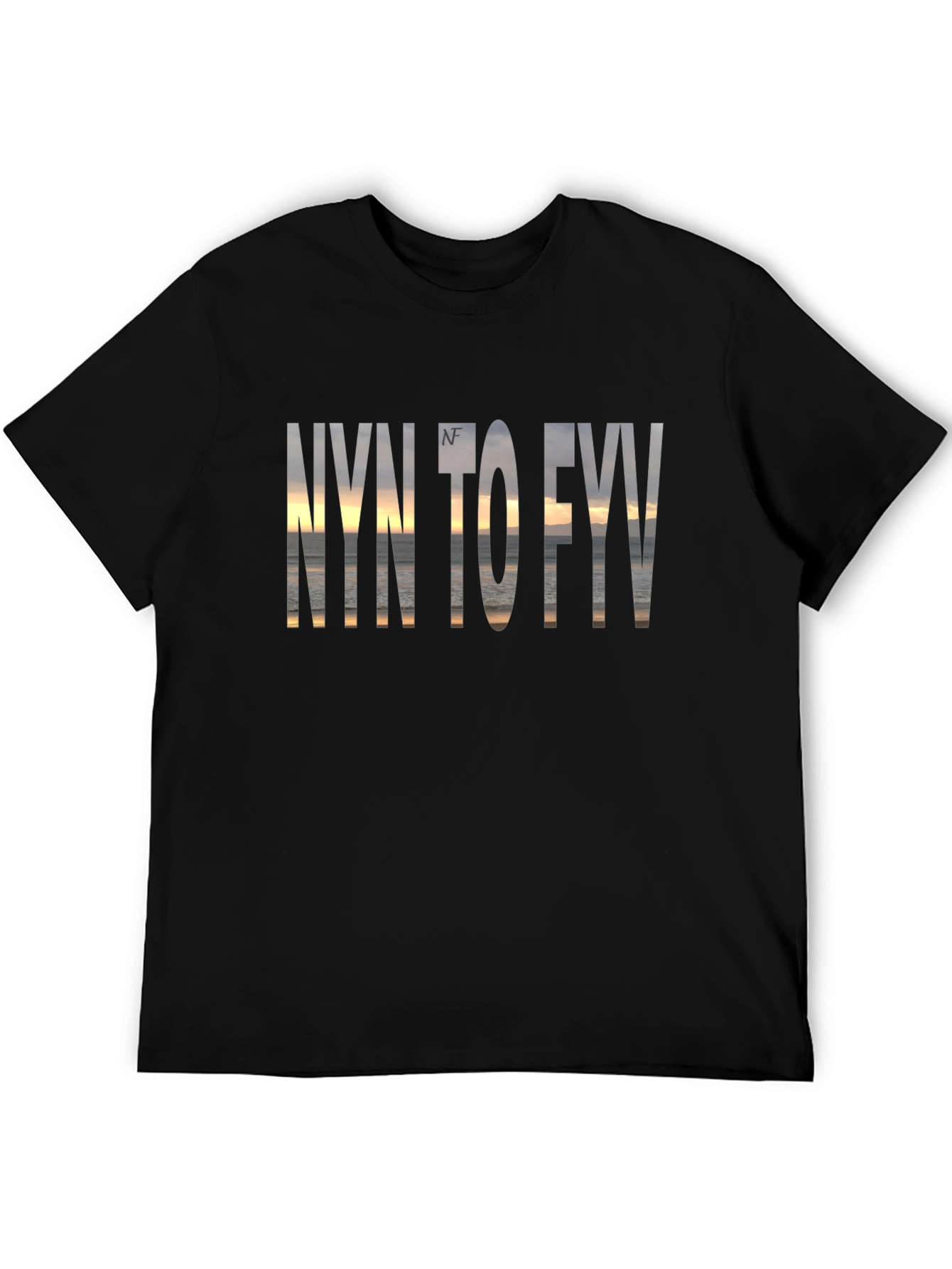 NYN to FYV Graphic Print Black T-Shirt