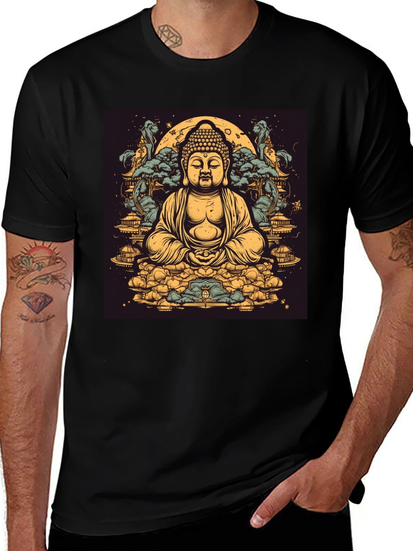 Buddha Graphic T-Shirt - Spiritual Zen Design