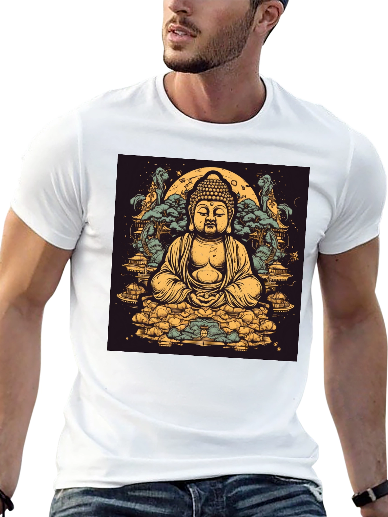 Buddha Graphic T-Shirt - Spiritual Zen Design
