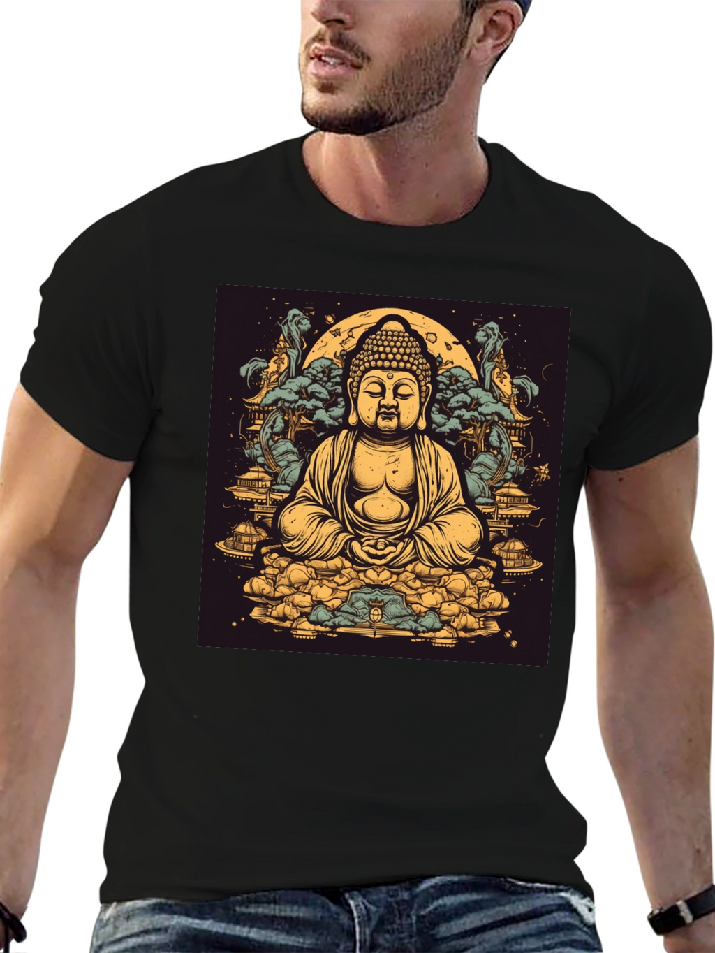 Buddha Graphic T-Shirt - Spiritual Zen Design