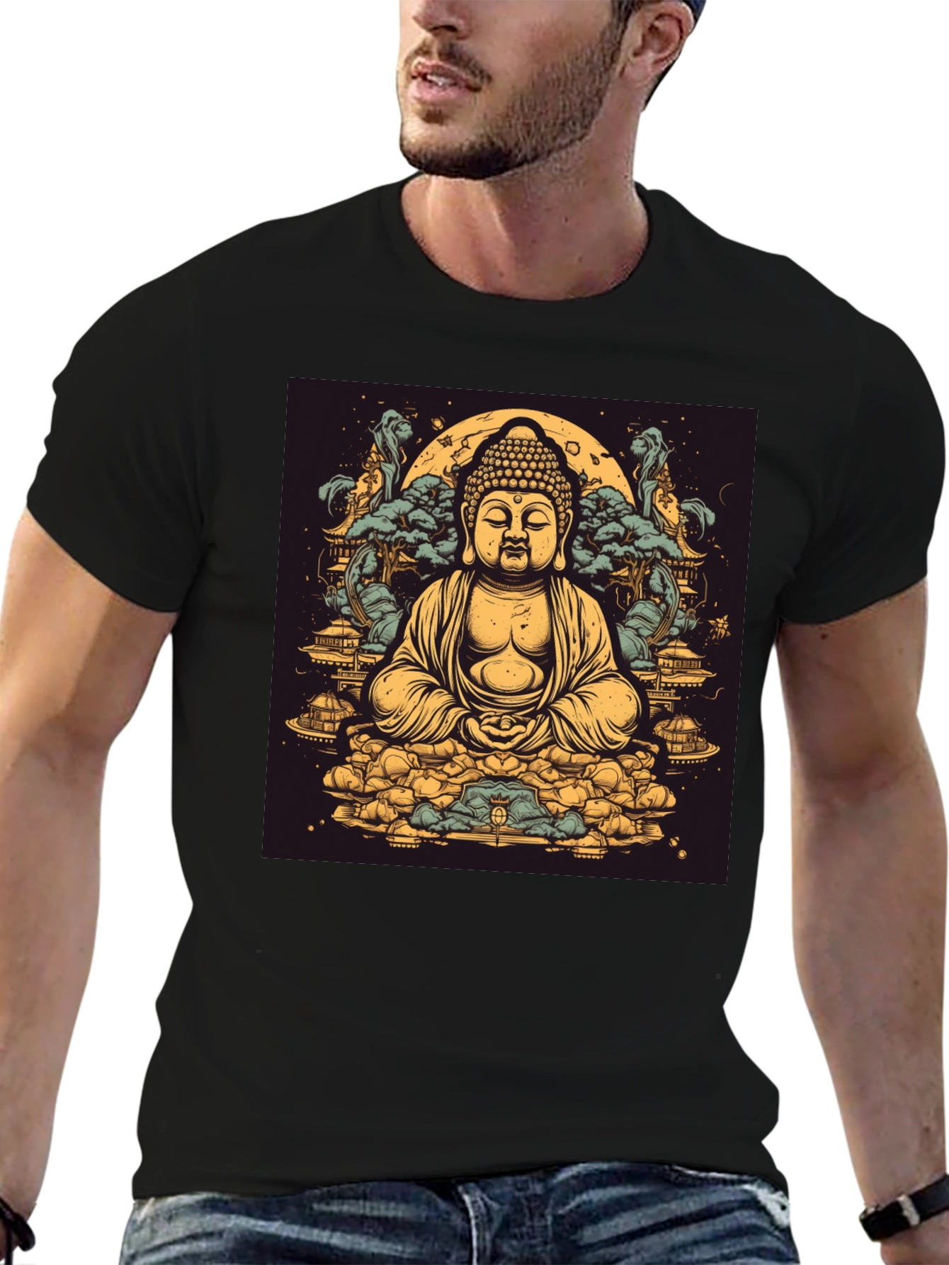 Buddha Graphic T-Shirt - Spiritual Zen Design