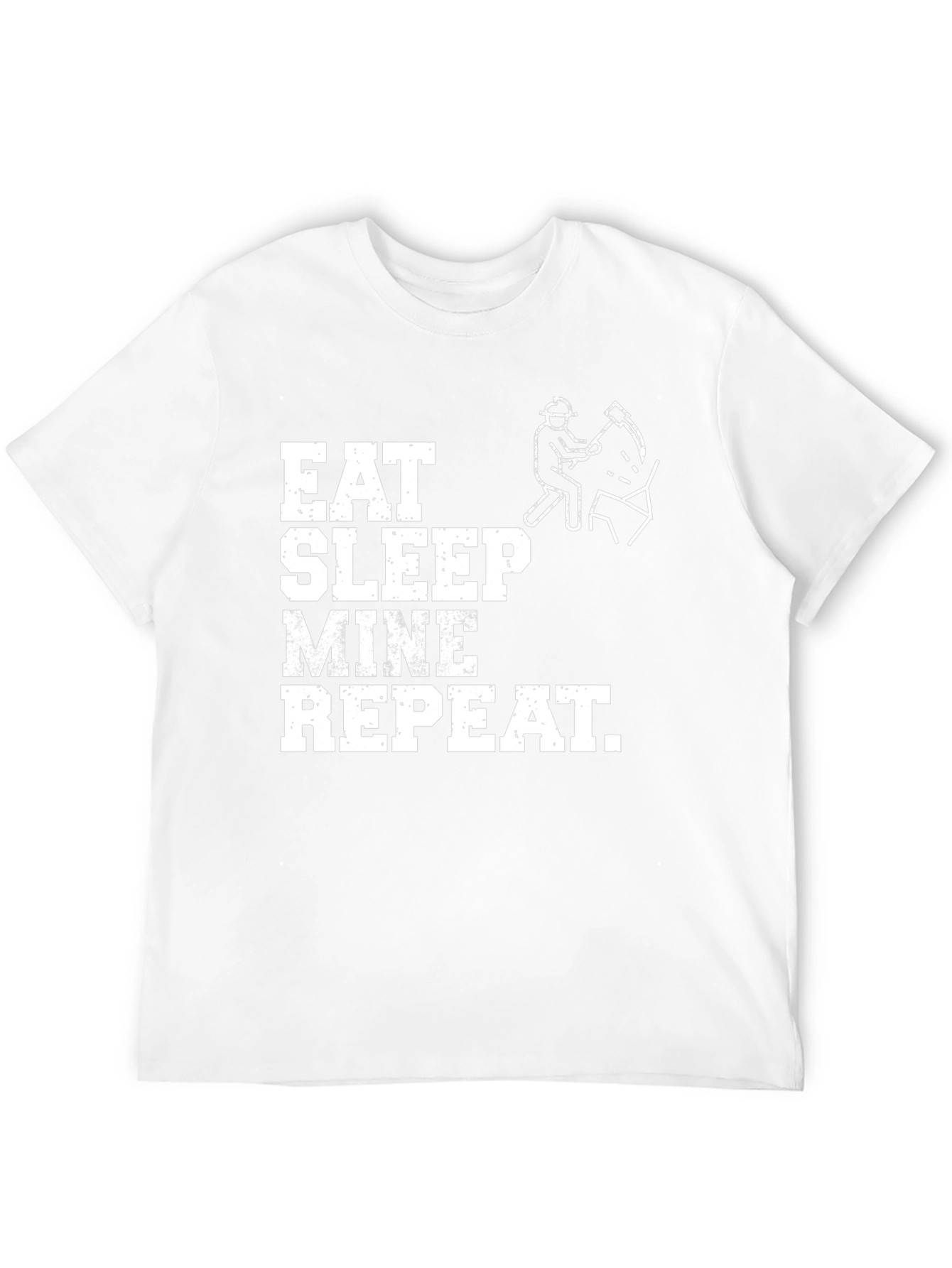 Eat Sleep Mine Repeat Graphic Tee - Black T-Shirt