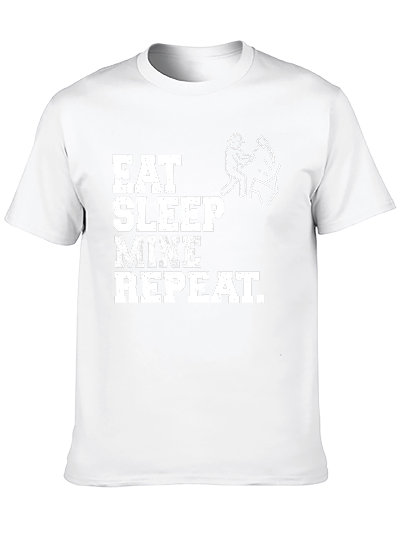 Eat Sleep Mine Repeat Graphic Tee - Black T-Shirt