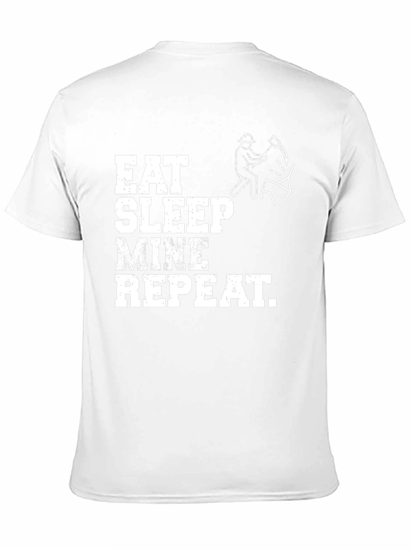 Eat Sleep Mine Repeat Graphic Tee - Black T-Shirt