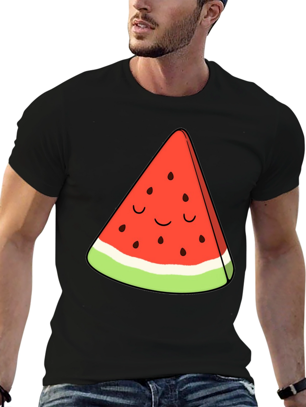 Cute Watermelon Slice Graphic Tee