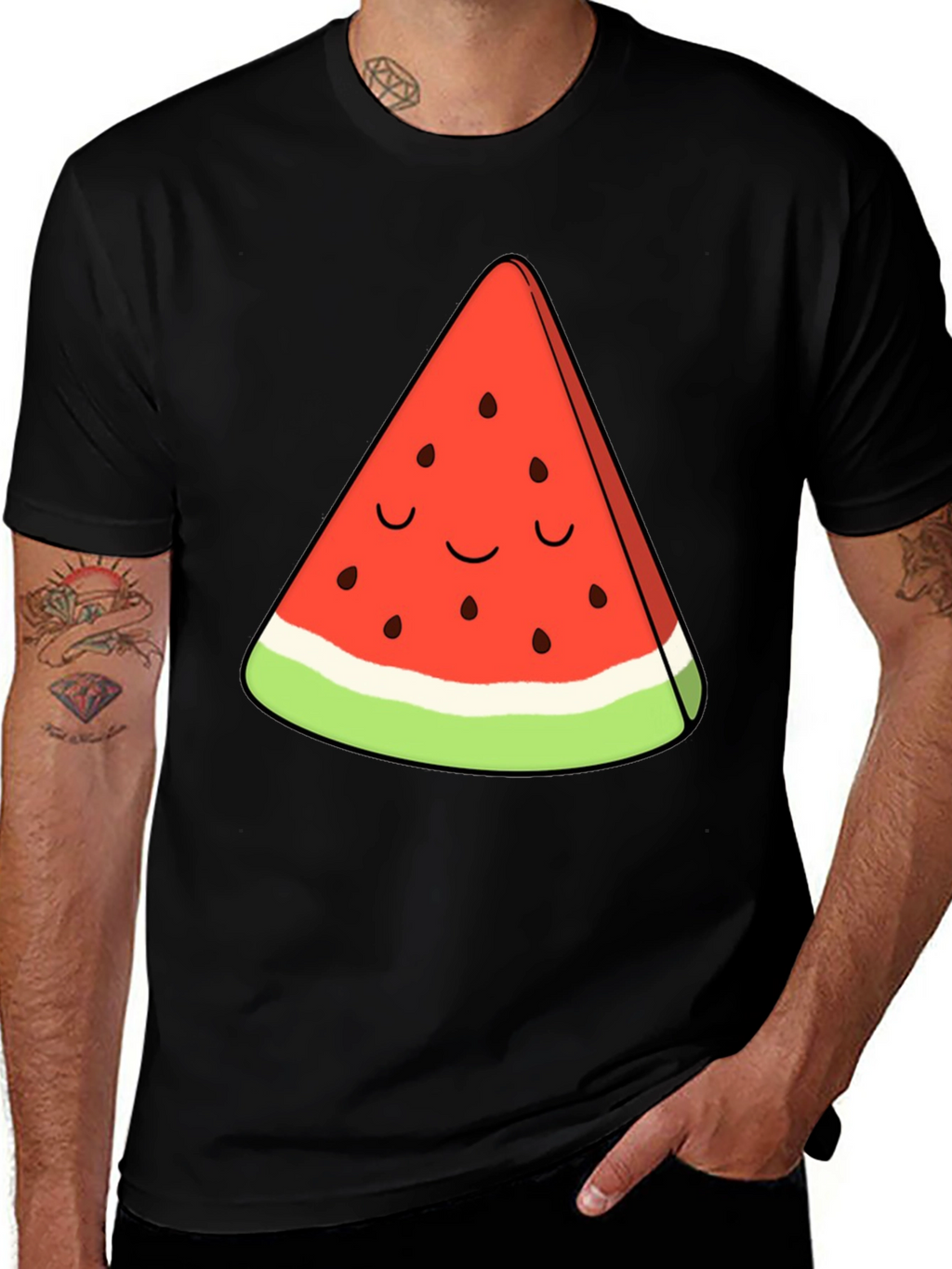 Cute Watermelon Slice Graphic Tee