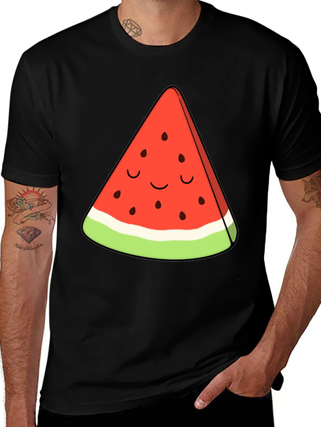 Cute Watermelon Slice Graphic Tee