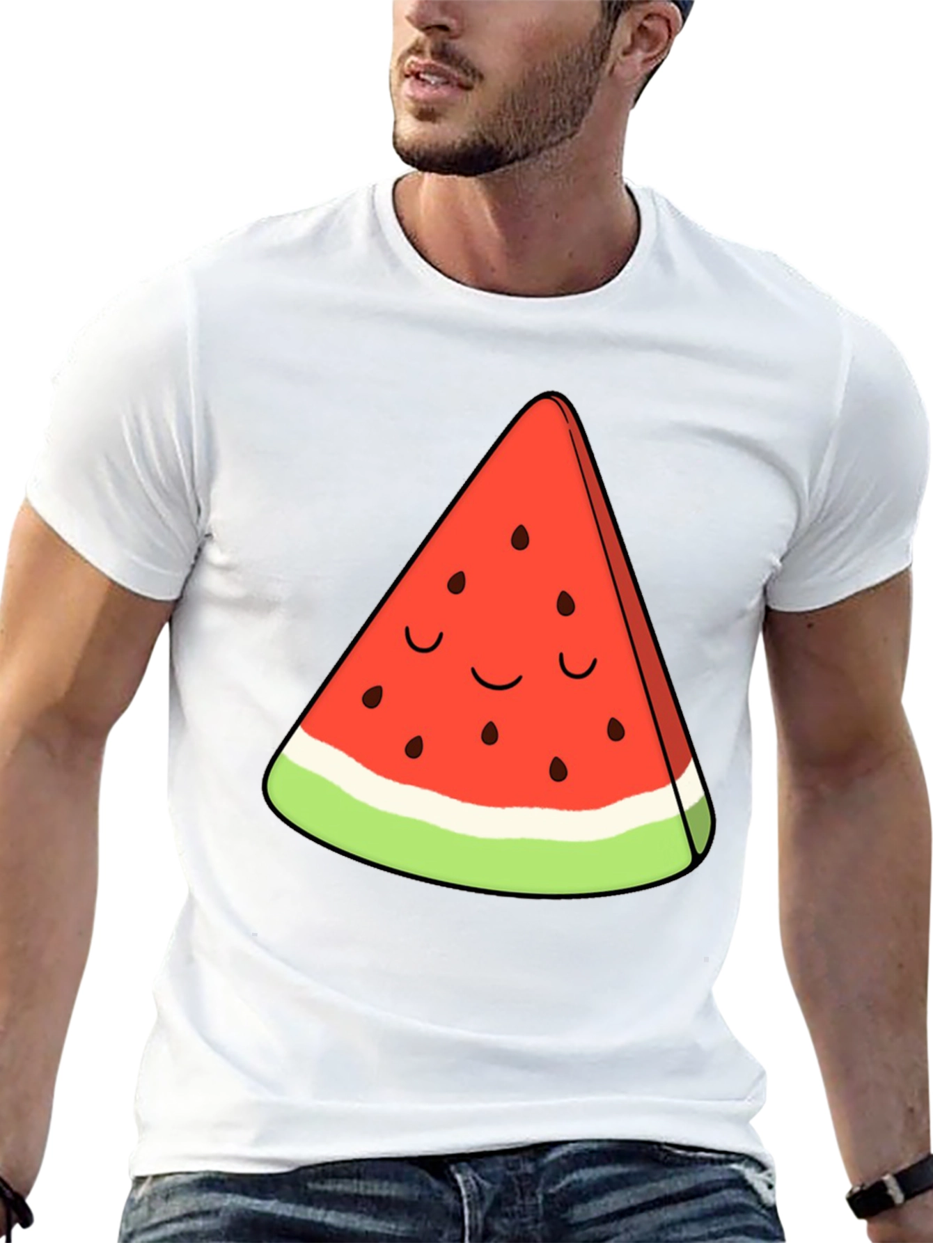 Cute Watermelon Slice Graphic Tee