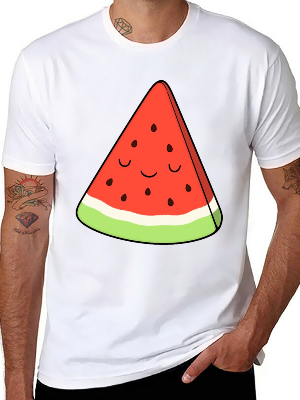 Cute Watermelon Slice Graphic Tee
