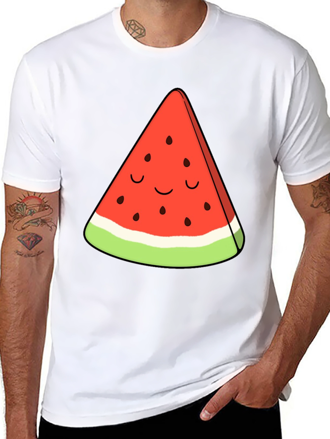 Cute Watermelon Slice Graphic Tee