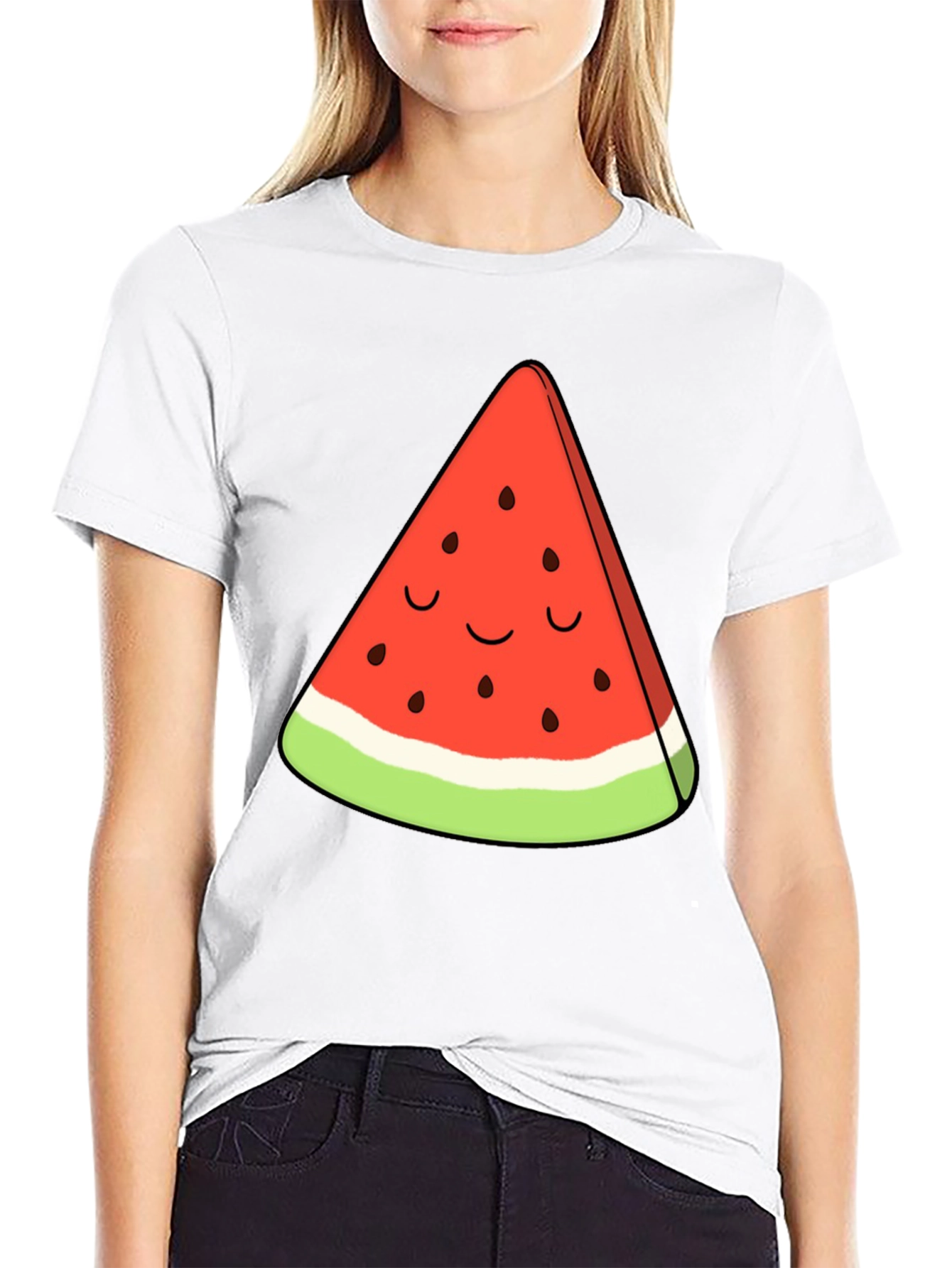 Cute Watermelon Slice Graphic Tee