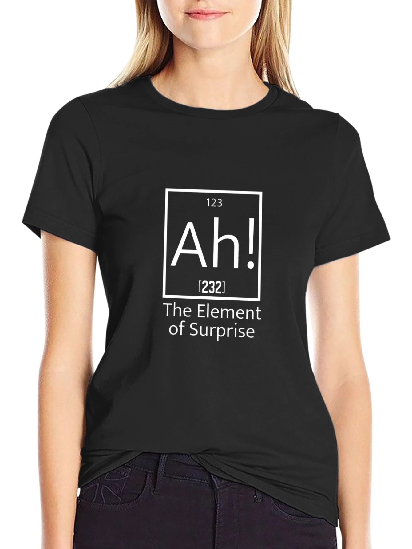Ah! The Element of Surprise Graphic T-Shirt - Black