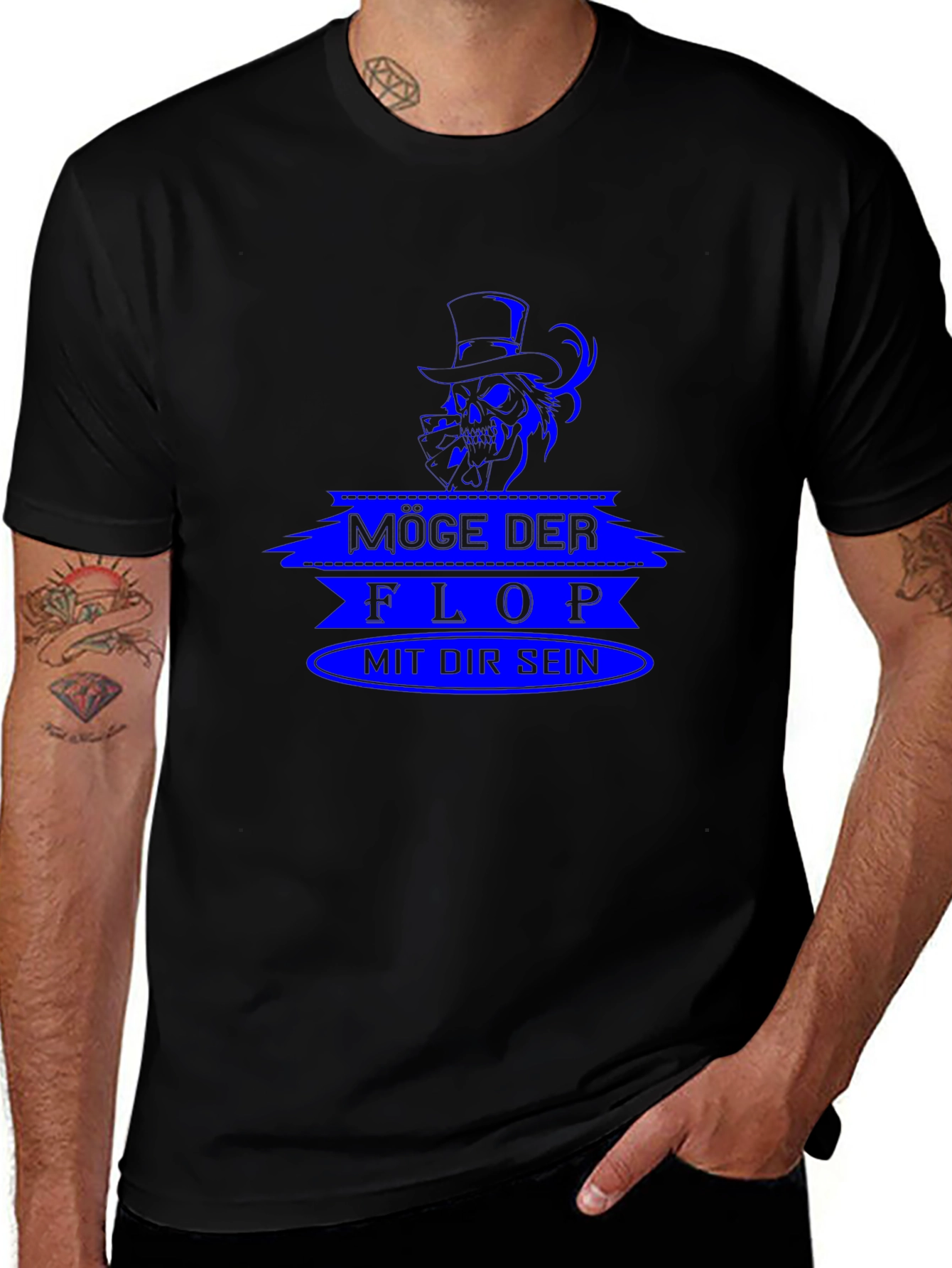 Möge Der Flop Graphic Tee - Black