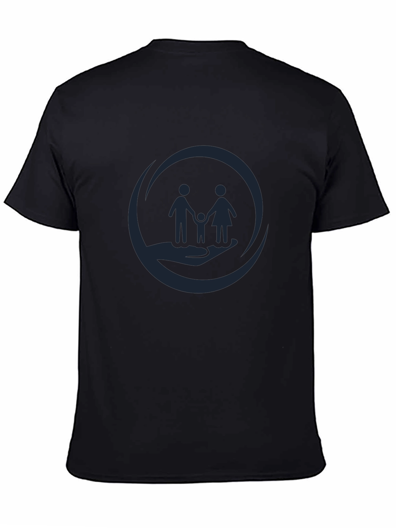 Family Support Graphic Tee - Black Cotton Comfort