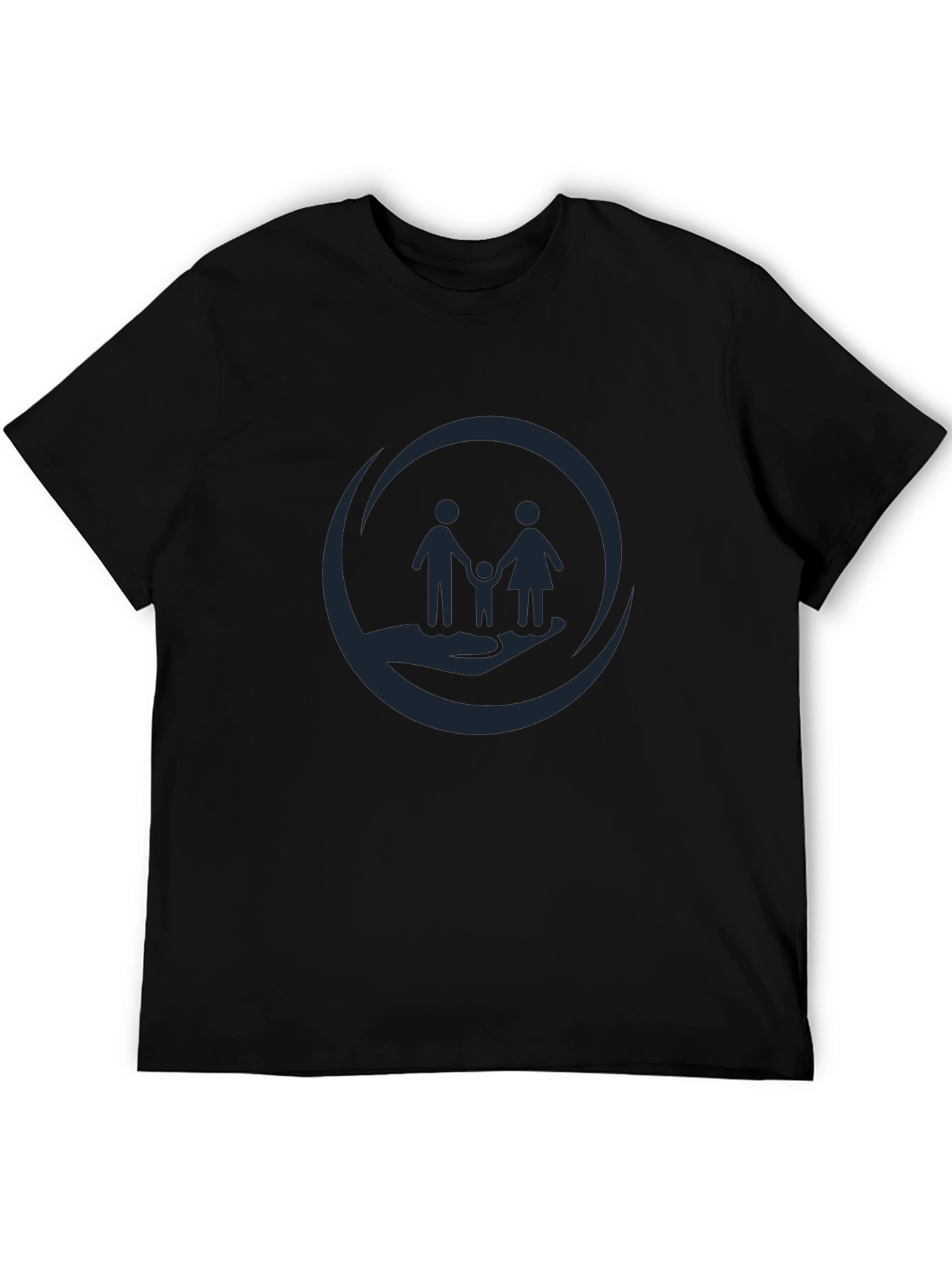 Family Support Graphic Tee - Black Cotton Comfort