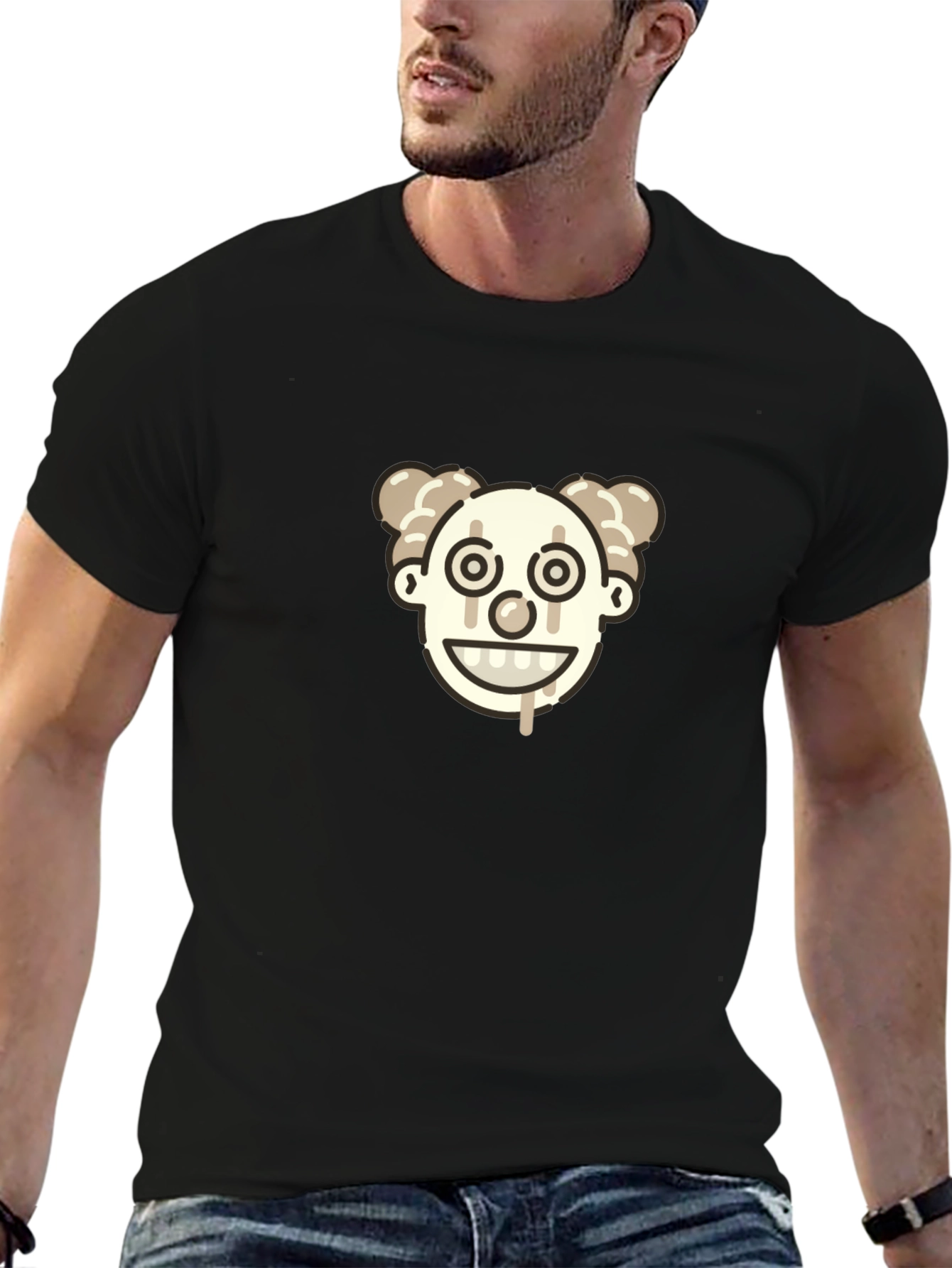 Clown Face Graphic Tee - Black Unisex T-Shirt
