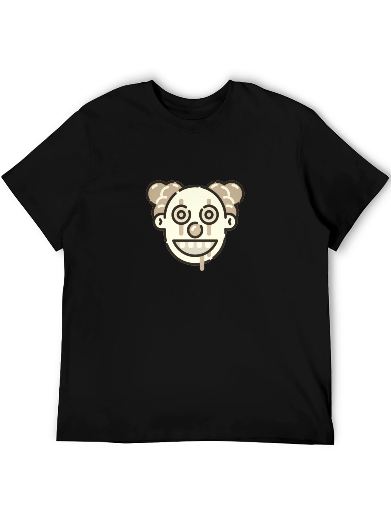 Clown Face Graphic Tee - Black Unisex T-Shirt