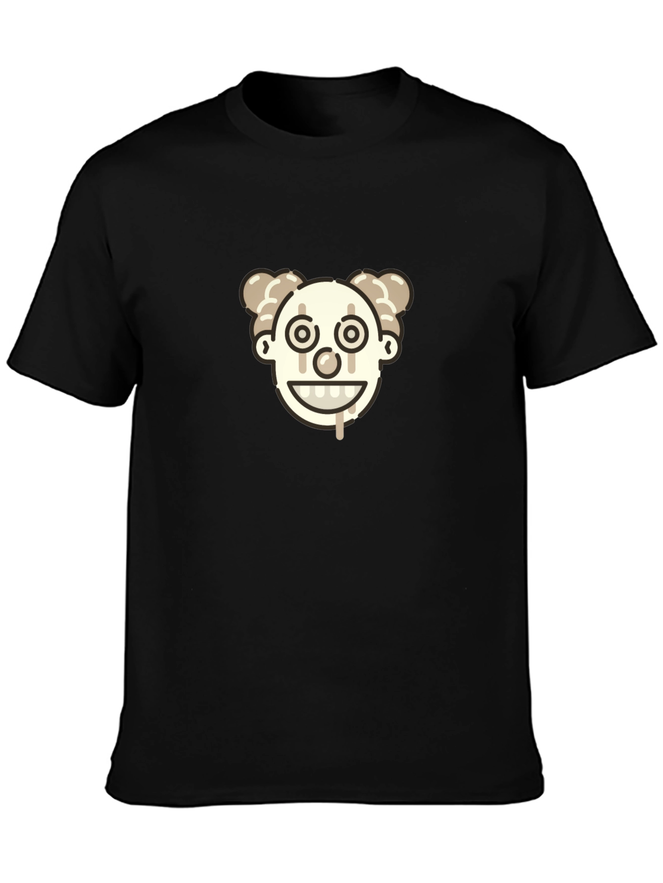 Clown Face Graphic Tee - Black Unisex T-Shirt