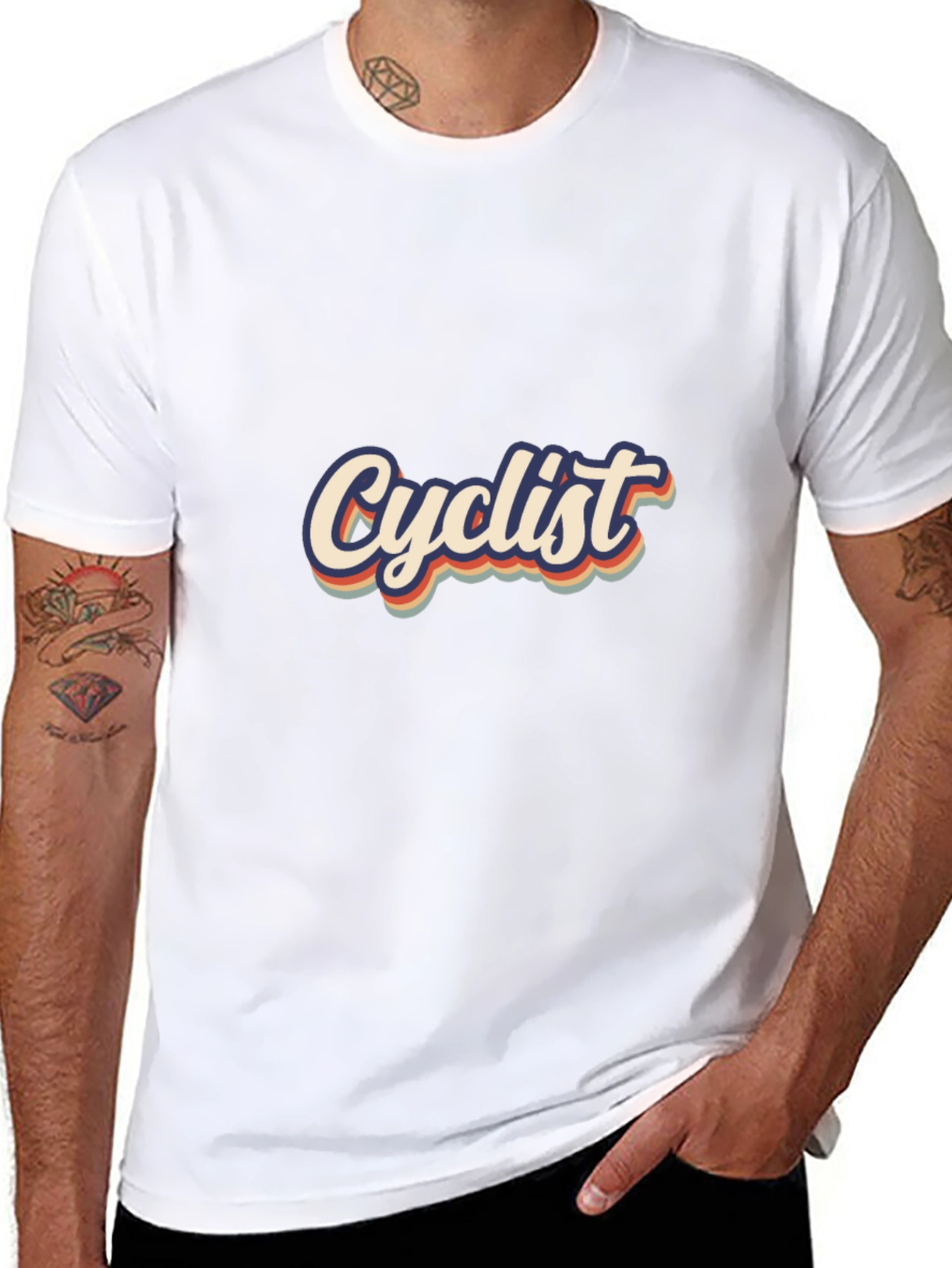 Cyclist Retro T-Shirt - Vintage Style Cotton Tee