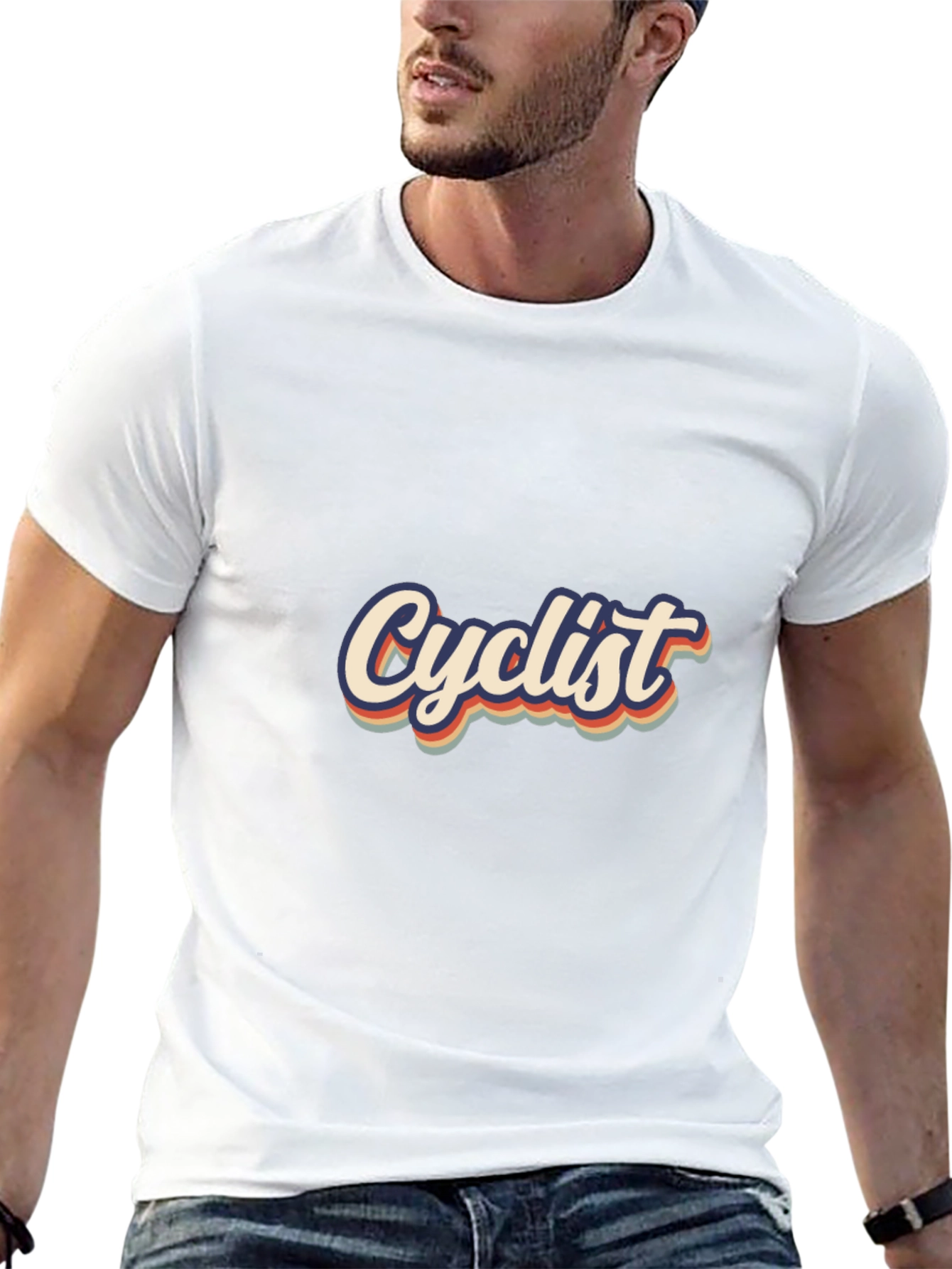 Cyclist Retro T-Shirt - Vintage Style Cotton Tee