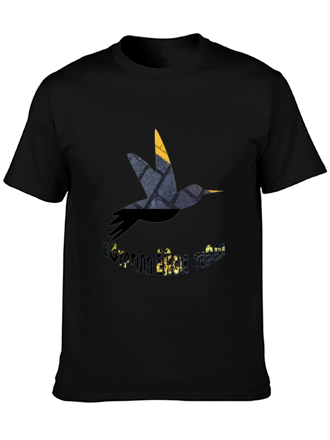 Stylish Bird Graphic Black T-Shirt