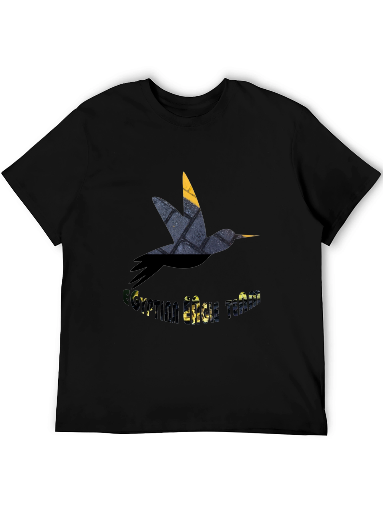 Stylish Bird Graphic Black T-Shirt