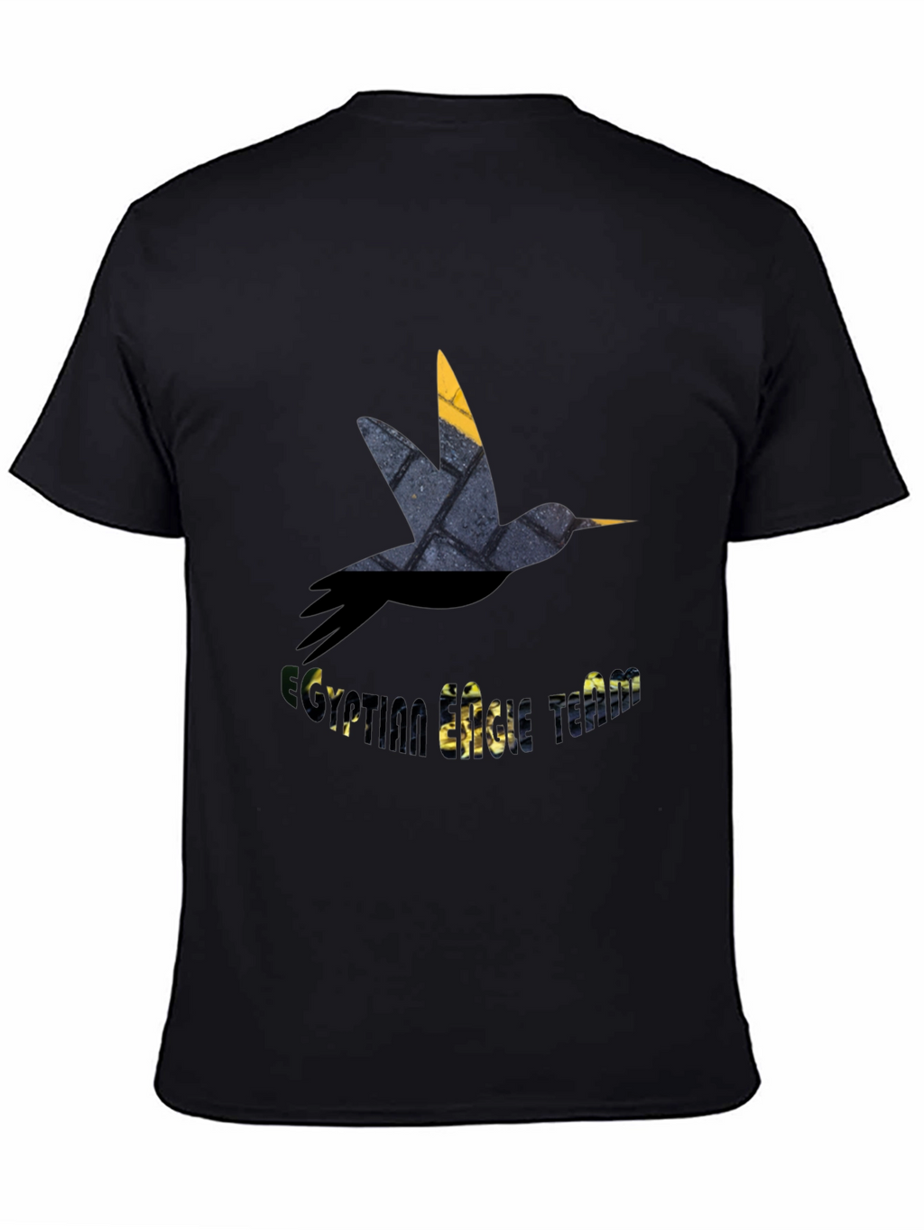 Stylish Bird Graphic Black T-Shirt