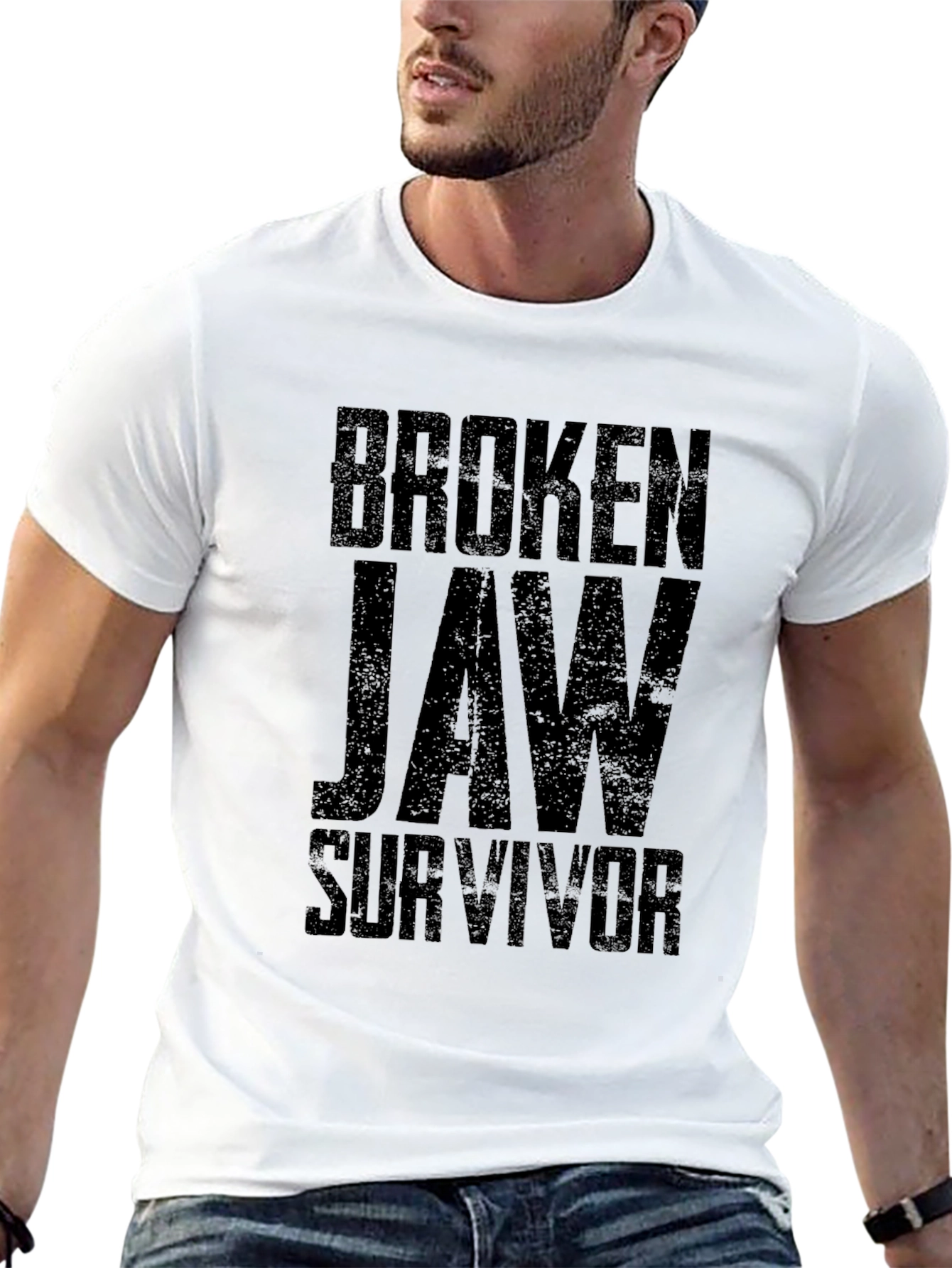 Broken Jaw Survivor Graphic Tee - Black Cotton Blend