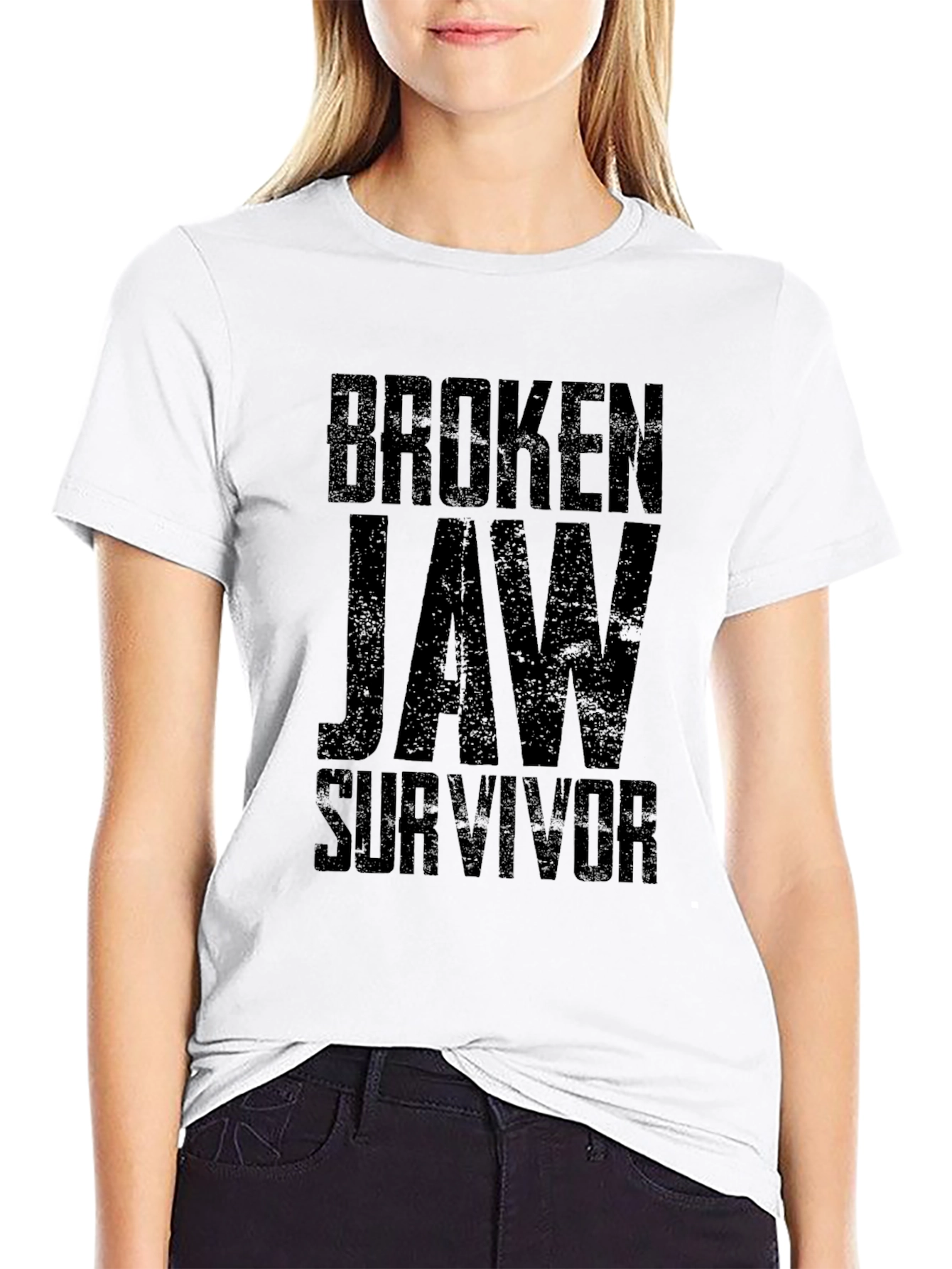 Broken Jaw Survivor Graphic Tee - Black Cotton Blend