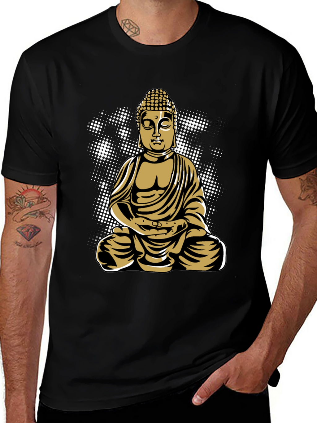 Buddha Graphic Tee - Mens Black T-Shirt