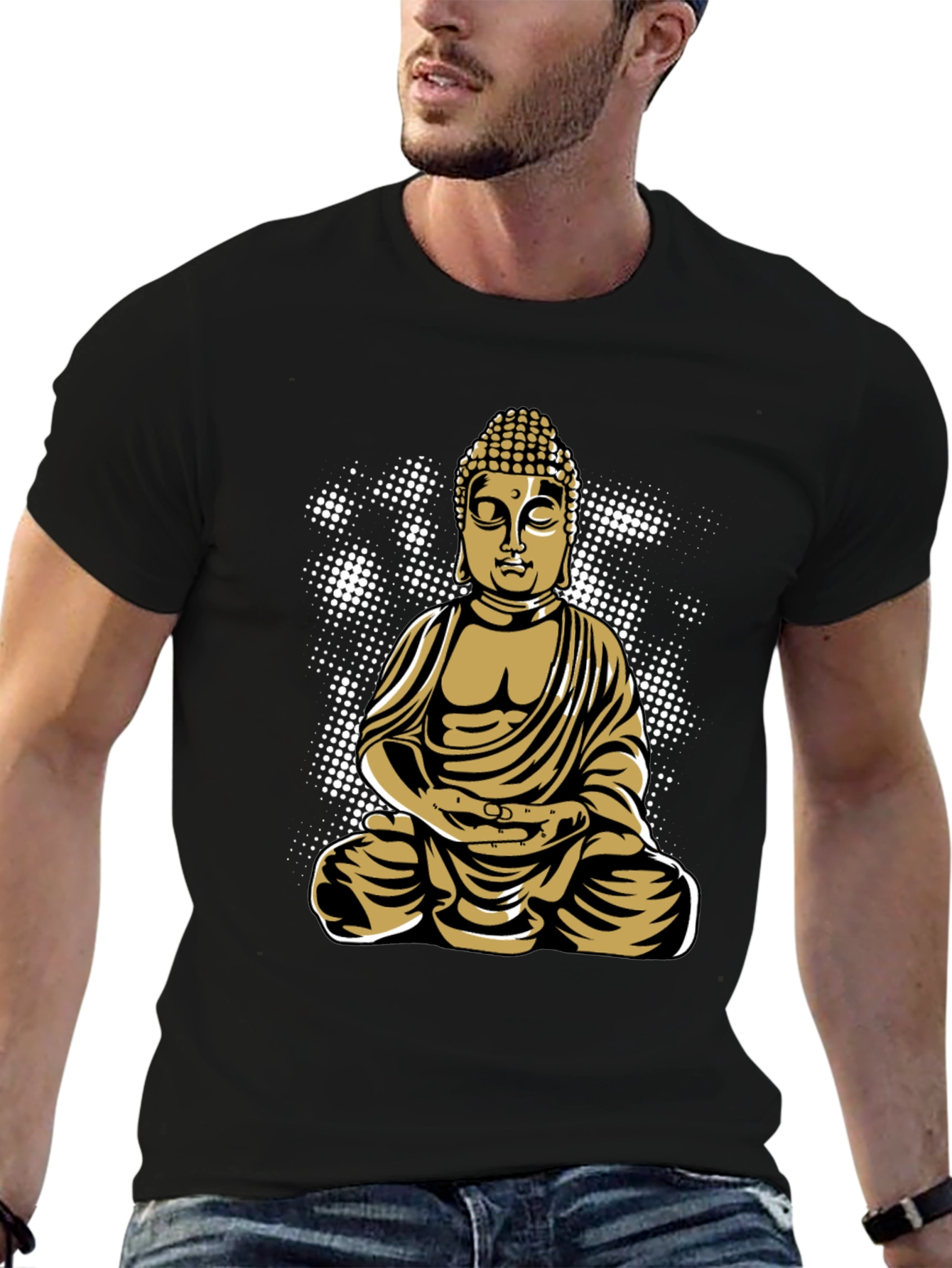 Buddha Graphic Tee - Mens Black T-Shirt