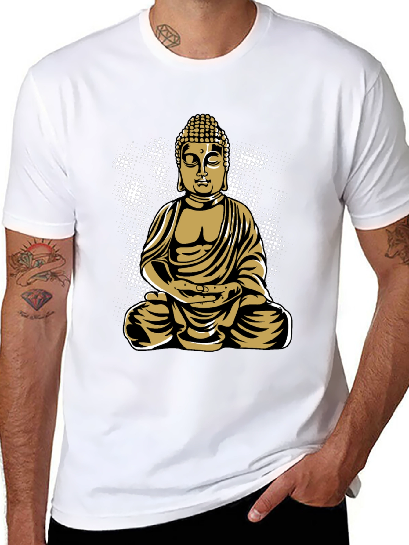 Buddha Graphic Tee - Mens Black T-Shirt