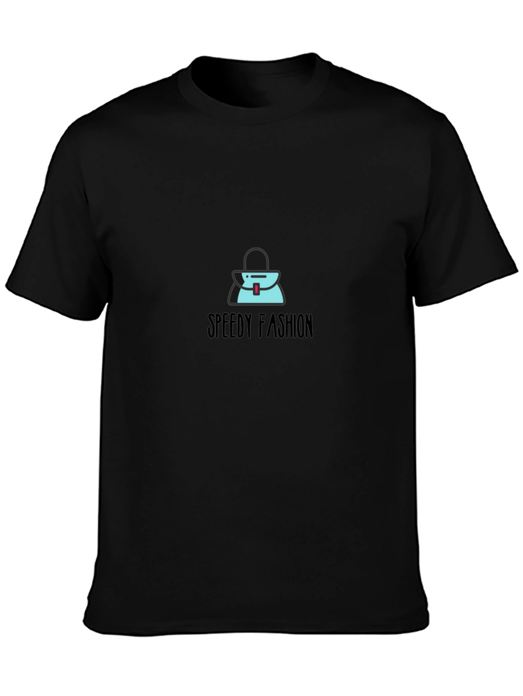 Stylish Black T-Shirt with Speedy Fashion Graphic