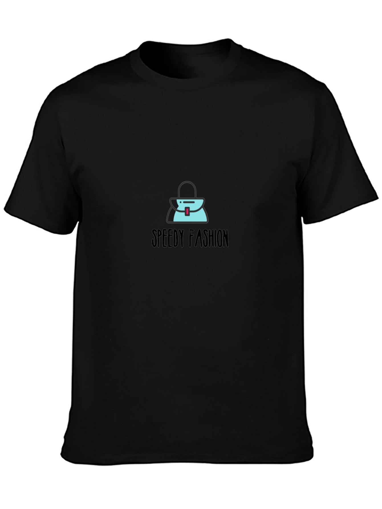Stylish Black T-Shirt with Speedy Fashion Graphic