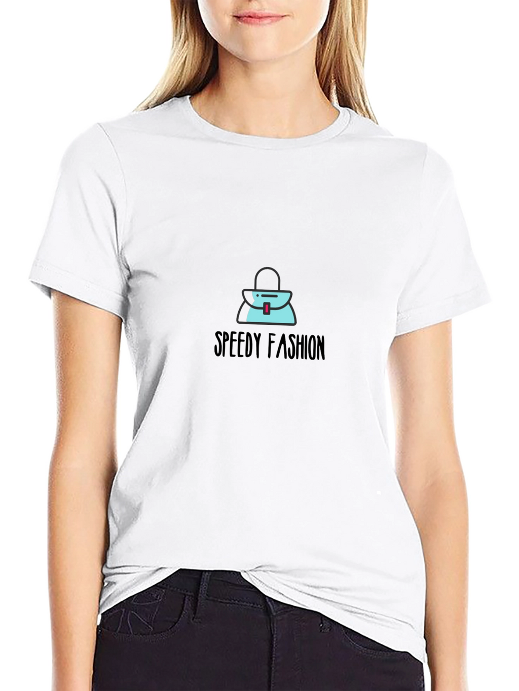 Stylish Black T-Shirt with Speedy Fashion Graphic